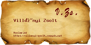Villányi Zsolt névjegykártya